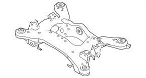 Rear subframe Infiniti Q50 14- cracked 1 C\B gearbox