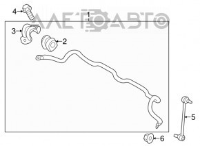 Front stabilizer mounting bracket left Hyundai Elantra UD 11-13