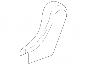 Side trim for rear left seat, 2nd row, left, VW Tiguan 18-24, black