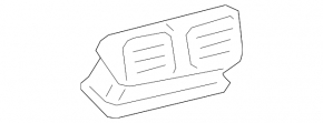 Toyota Rav4 19 center console air duct deflector - without cover