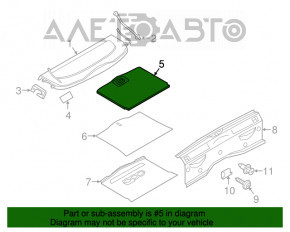 Trunk floor Fiat 500X 16- black