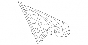 Mirror cover inner left Honda Accord 13-17 black