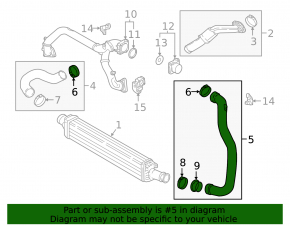 Intercooler pipe left Audi Q5 80A 18-24 3.0T