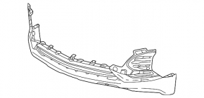 Chevrolet Equinox 22-24 front bumper lip, structure without engine heating, scratches