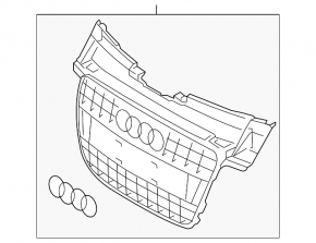 Radiator grille assembly for Audi A4 B8 08-16 pre-restyling