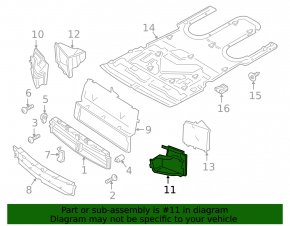 Additional radiator air duct left Porsche Panamera 17-23 2.9, 3.0