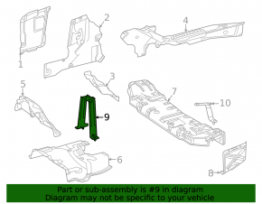 Rear underbody protection bracket Mercedes W167 GLE 350 20-26