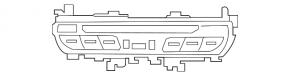 Central console button block central Mercedes C-class W205 15-18 under the clock