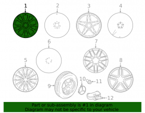 Wheel disk R17 x 7.5J Mercedes W213 E 17-23