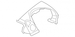 Left steering wheel trim with air duct for Mazda3 03-09 BK HB