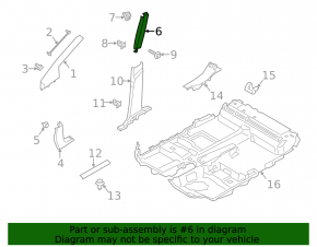Left upper center pillar trim for Ford Transit Connect MK2 13-23