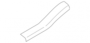 Door sill trim rear left inner Lincoln MKX 16- black