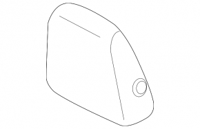 Rear left headrest for Ford Escape MK3 2017-2019, black fabric, gray stitching