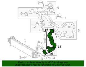 Intercooler pipe left Ford Explorer 20-24 3.0T 3 parts