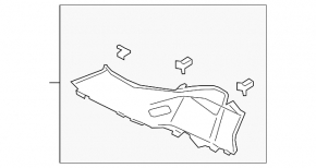 Rear pillar trim left Ford Escape MK4 23- black, scratch