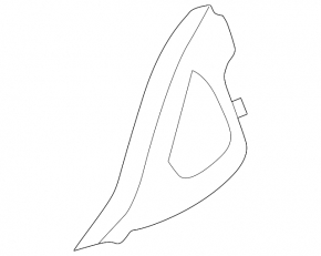 Land Rover Range Rover Velar 18-23 right side front panel trim, black