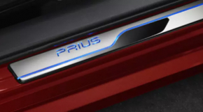 Set of exterior door sill trims for PRIUS Toyota Prius 50 16-22, chrome, with backlight, scratches
