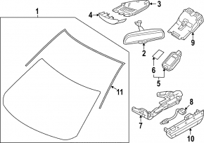 Upper windshield molding for Mazda CX-50 23-26