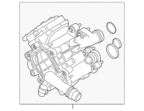 Thermostat housing BMW 5 G30 17-20 2.0T, 530e hybrid