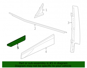 Front left door molding Volkswagen ID.4 21-22 scratch