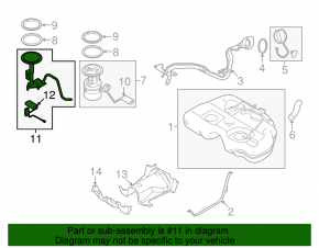 Fuel level sensor float Nissan Murano z52 15-24