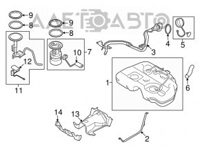 Fuel level sensor float Nissan Murano z52 15-24