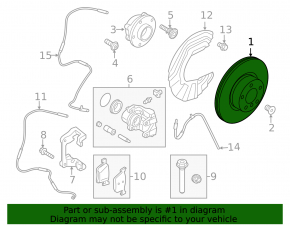 Front left brake disc BMW 3 G20 19-330/24mm