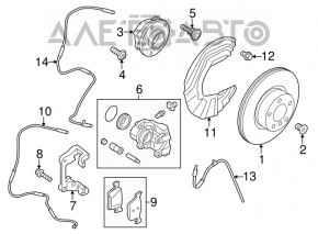 Front left brake disc BMW 3 G20 19-330/24mm