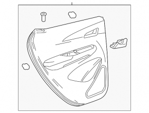 Door trim card rear left Chevrolet Bolt 17-