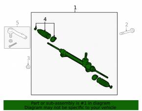 Toyota Camry V50 12-14 USA steering rack without rods