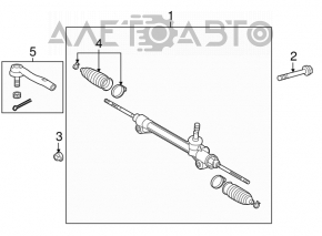 Toyota Camry V50 12-14 USA steering rack without rods