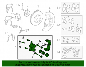 Front left support Toyota Venza 21- AWD