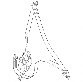 Audi Q8 19-25 Black Driver's Seat Belt