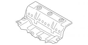 Heat shield muffler rear BMW 5 G30 17-23
