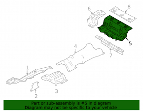 Heat shield muffler rear BMW 5 G30 17-23