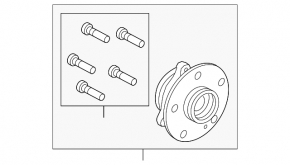 Hub front left Kia Forte 19-24 OEM