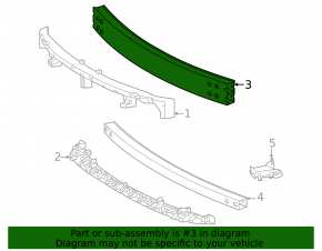 Front bumper reinforcement upper Toyota Sienna 21-25