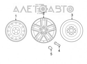 Wheel disk R16 Kia Optima 11-13 type 2 light curb