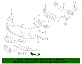 Right front bumper mudguard for Toyota Avalon 13-18