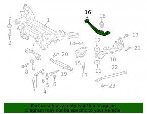 Upper rear left control arm for a 2015 Nissan Rogue