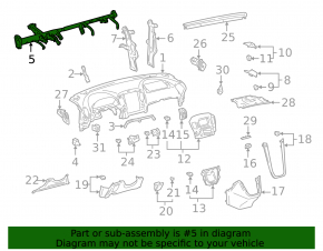 Lexus RX300 98-03 torpedo tube reinforcement
