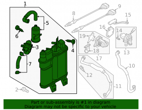 Carbon canister absorber VW Passat b7 12-15 USA