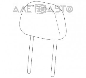 Headrest rear left Jeep Renegade 15-18 black cloth