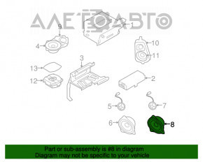 BMW X5 E70 07-13 dashboard speaker with tweeter