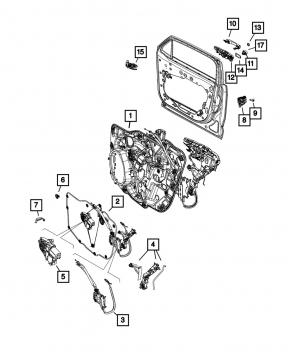 Front Right Window Motor Jeep Renegade 15-23