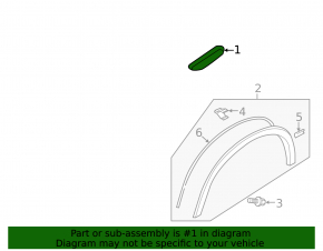 Front wing molding chrome Mitsubishi Outlander Sport ASX 10- chrome