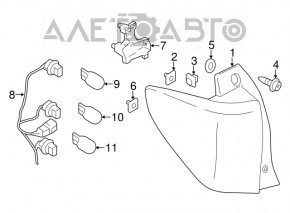 Left taillight Subaru Forester 14-16 SJ prerest, web