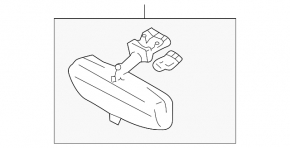 Lexus IS200 IS300 99-01 interior mirror, gray, empty