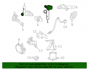Rear Bumper Parking Sensor for Lexus NX 22-25 Green 6X4