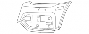 Front bare bumper left Audi Q3 8U 16-18
